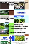affiche concert Choeur de l'Université du Maine - Château du Loir - 80 ans office de tourisme Loir et Bercé
