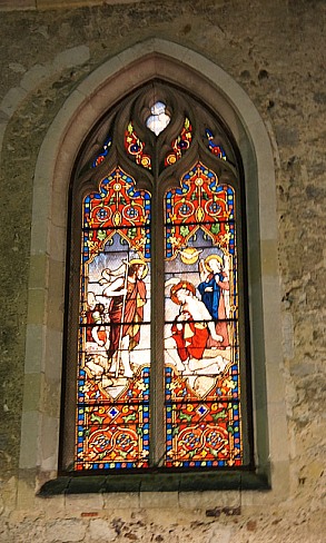 Stained glass window of the church of Savigny-sur-Braye (Loir et Cher, France)