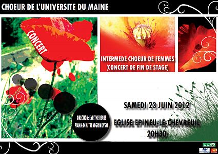 Concert du Choeur de l'Université du Maine - 23 juin 2012 - Epineu-le-Chevreuil (Sarthe)