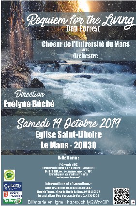 Requiem for the Living - Dan Forrest - Concert du Choeur de l'Université du Mans avec orchestre, dirigés par Evelyne Béché, 19 octobre 2019, Eglise St-Liboire, Le Mans