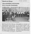 article Ouest-France concert - direction Evelyne Béché
