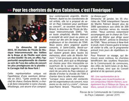 Revue de la communauté de communes du Pays Calaisien, janvier 2015