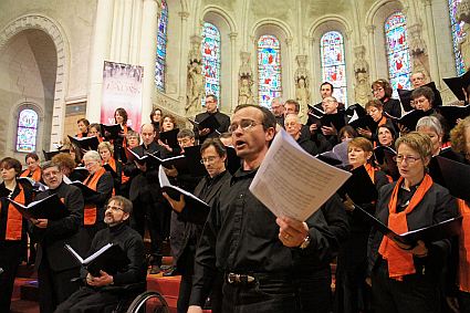 Concert du Choeur de l'Université du Maine, dirigé par Evelyne Béché, Eglise Saint-Martin de Laigné-en-Belin, 20 février 2011