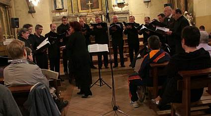 concert de choeur d'hommes dirigé par Evelyne Béché - Eglise de Mulsanne - 11/03/2012