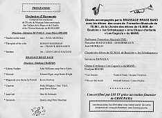 programme concert Brassage Brass Band, Cagou's, Saint-Calais