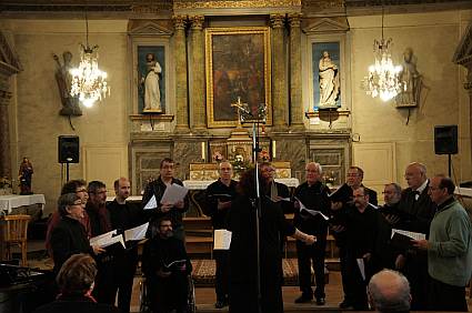 concert de choeur d'hommes dirigé par Evelyne Béché - Eglise de Mulsanne - 11/03/2012