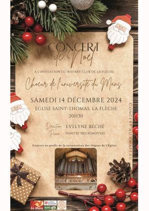Concert de No�l du choeur de l'universit� du Mans, dirig� par Evelyne B�ch� - samedi 14 d�cembre 2024, La Fl�che