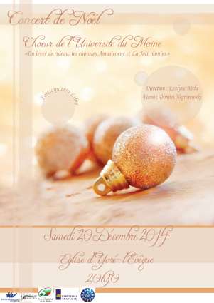 Concert de No&euml;l - Choeur de l'Universit&eacute; du Maine dirig&eacute; par Evelyne B&eacute;ch&eacute; - 20 d&eacute;cembre 2014-Yvr&eacute;-l'Ev&ecirc;que - Sarthe - France