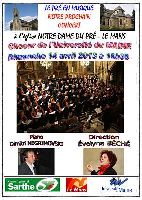 concert of the Choir of the University of Maine - 14th April 2013 - Church ND du Pr&eacute;, Le Mans (Sarthe, France)